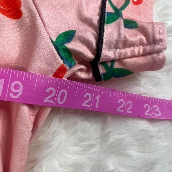 Cherry Print Women's Pink Pajamas SZ Med - Picture 4 of 8